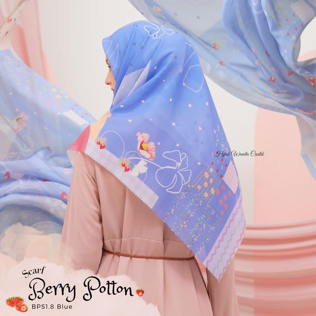 Berry Scarf Polycotton - BPS1.8 Blue