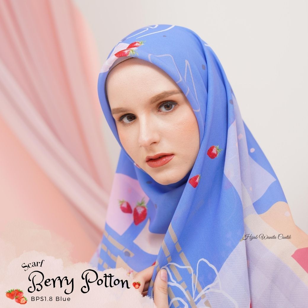 Berry Scarf Polycotton - BPS1.8 Blue