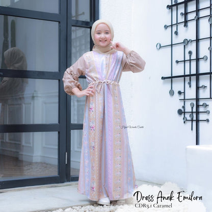 [CLEARANCE SALE] Emilora Dress Anak Custom - CDR3.1 Caramel