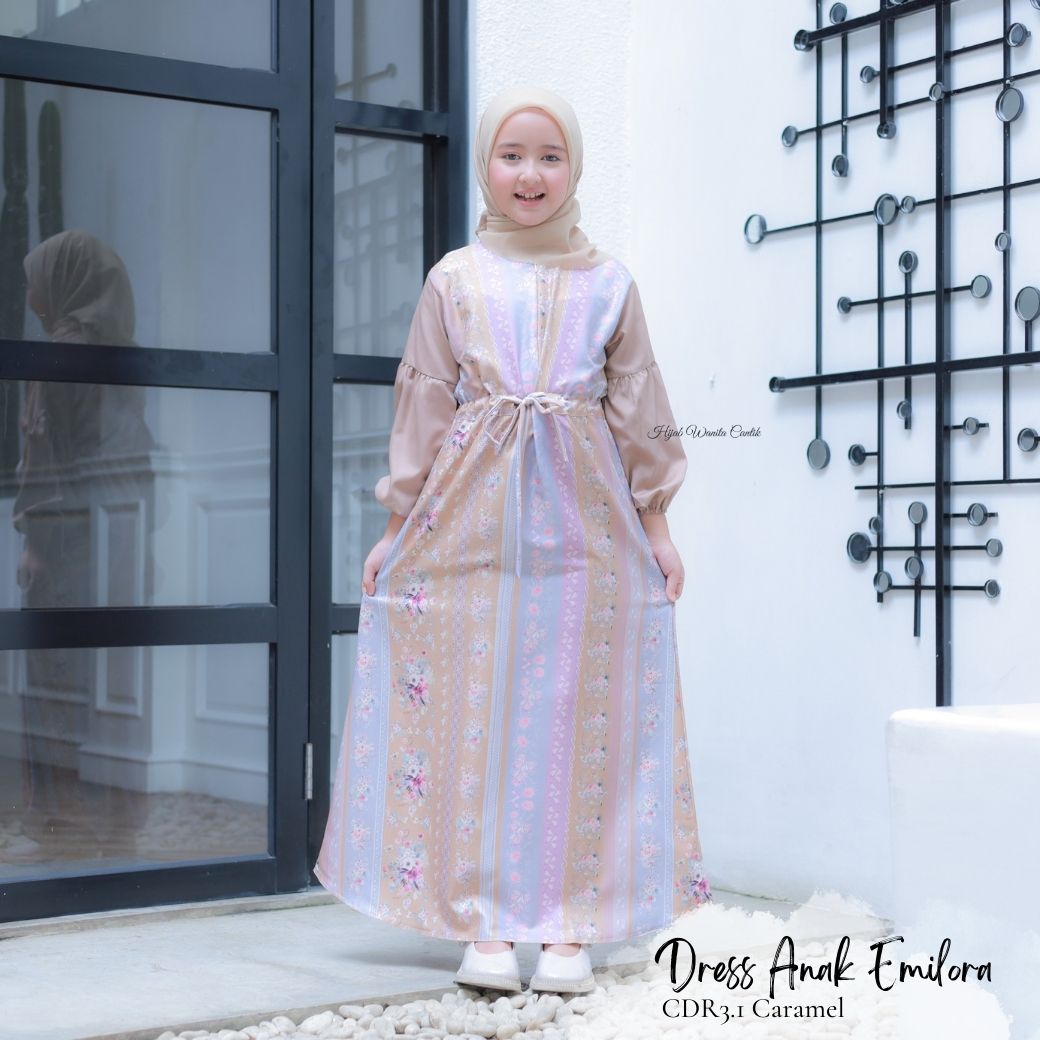 [CLEARANCE SALE] Emilora Dress Anak Custom - CDR3.1 Caramel