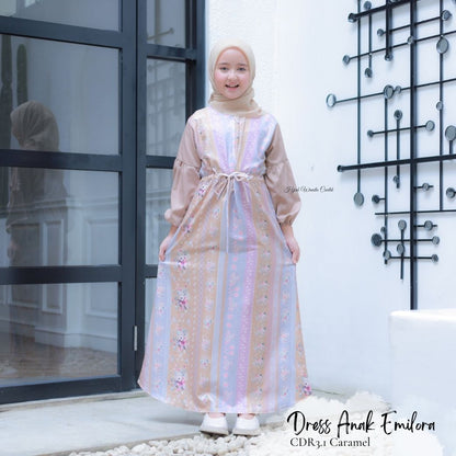 [CLEARANCE SALE] Emilora Dress Anak Custom - CDR3.1 Caramel