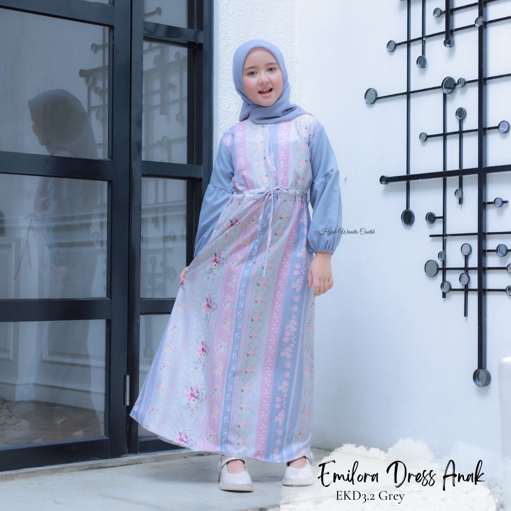 Emilora Dress Anak Custom - CDR3.2 Grey