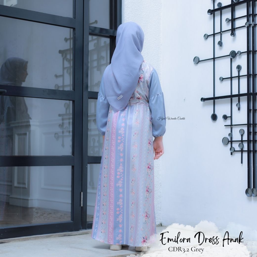 Emilora Dress Anak Custom - CDR3.2 Grey