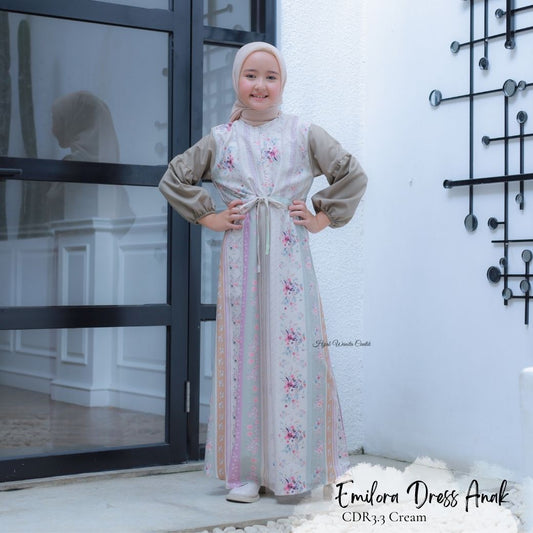 [CLEARANCE SALE] Emilora Dress Anak Custom - CDR3.3 Creamy