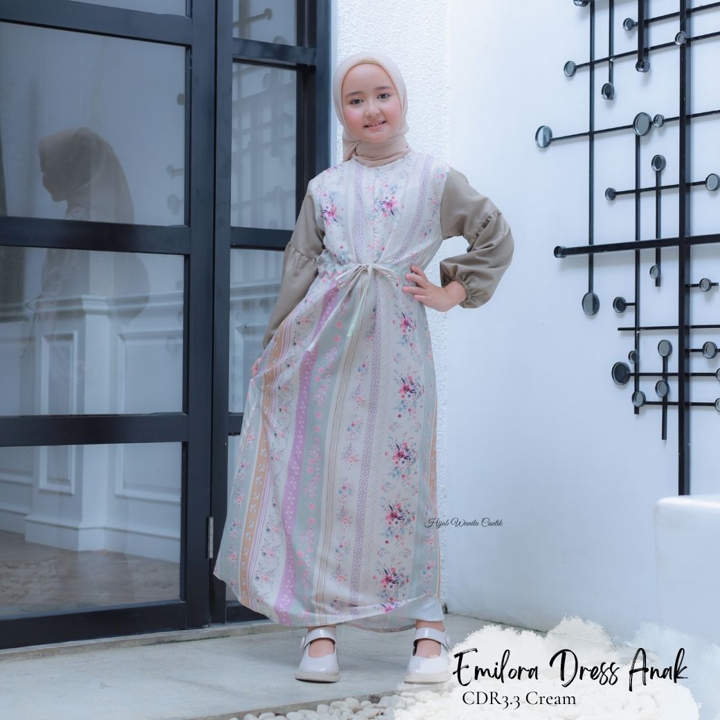 Emilora Dress Anak Custom - CDR3.3 Creamy