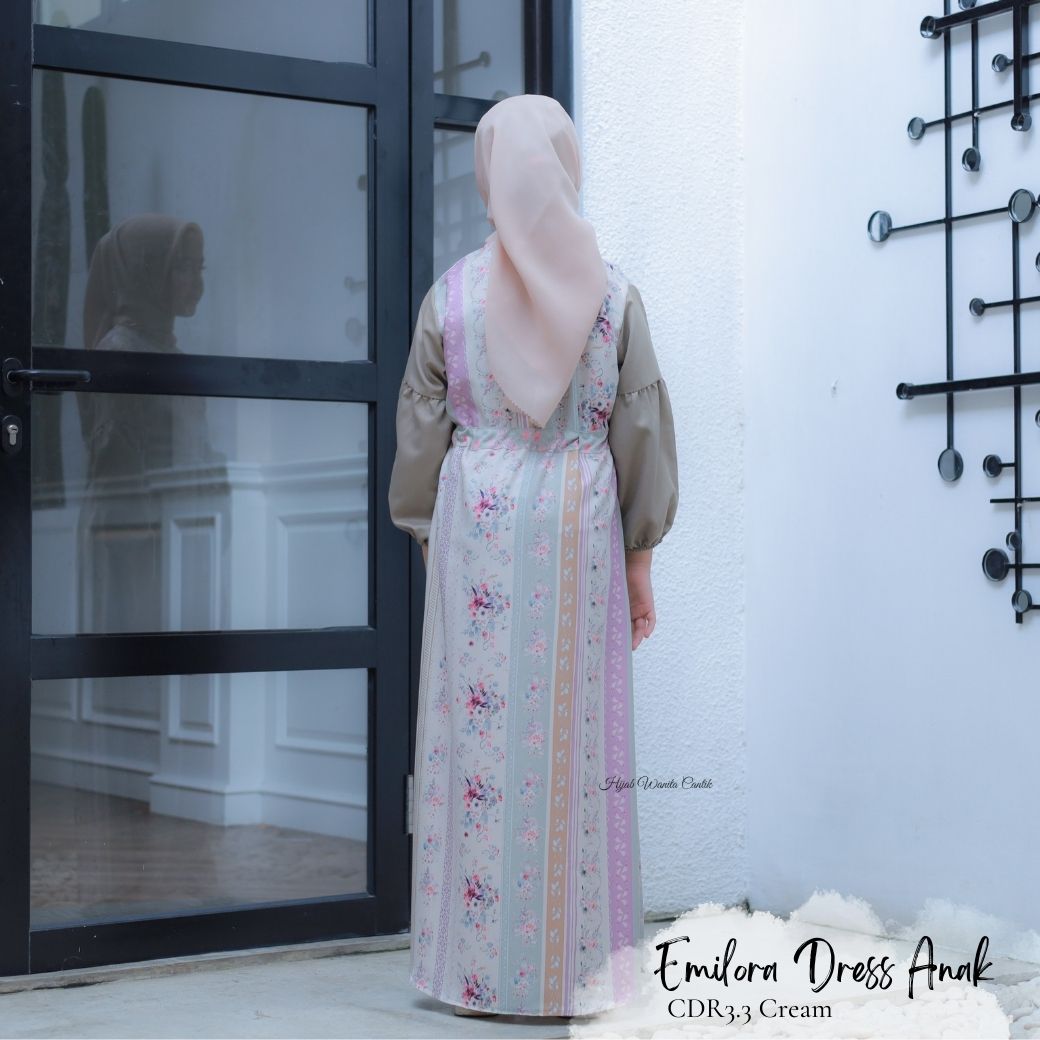 Emilora Dress Anak Custom - CDR3.3 Creamy