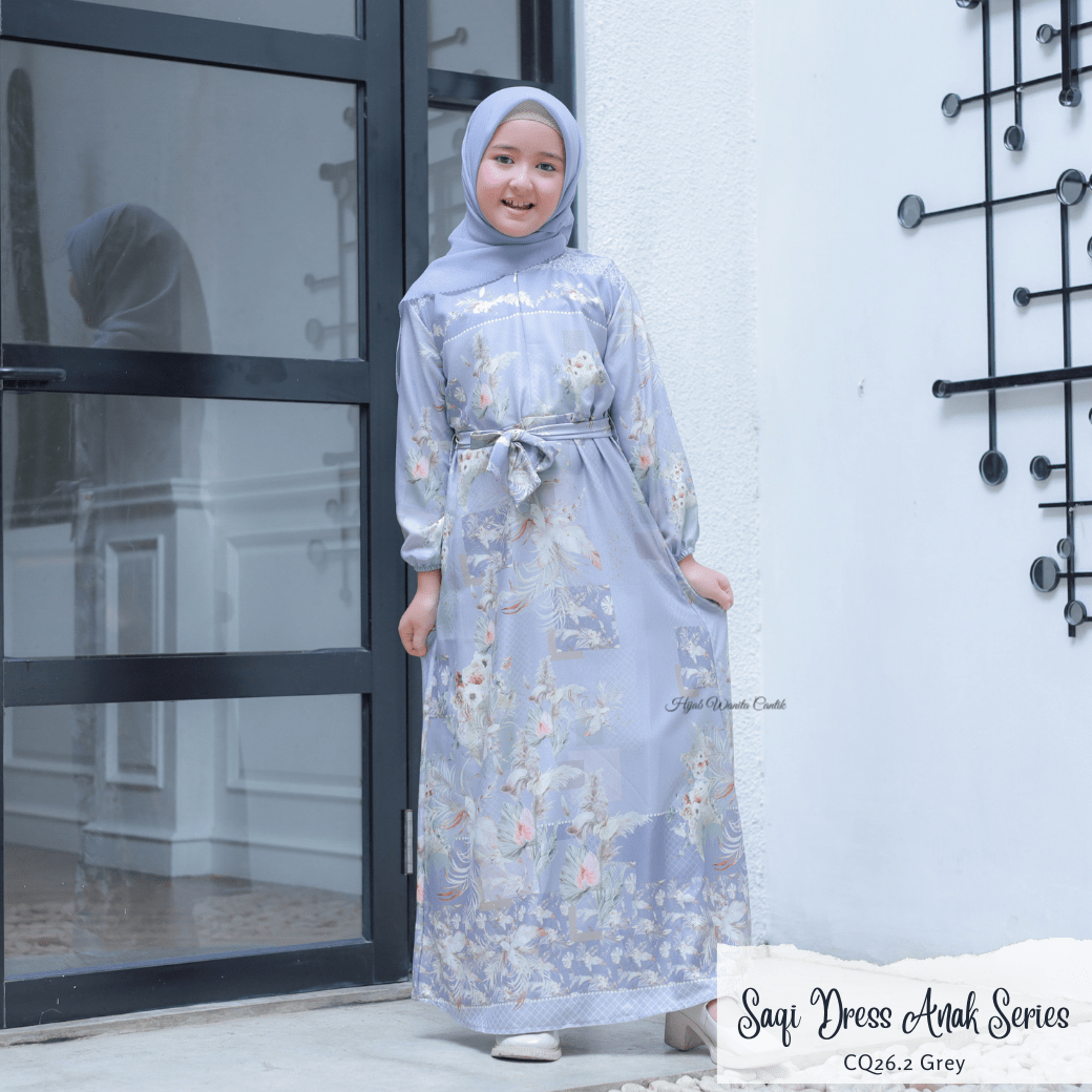 Saqi Dress Anak Custom- CQ26.2 Grey