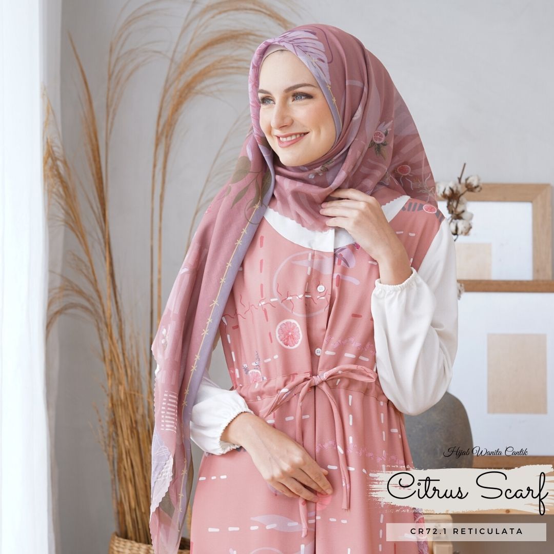 Segiempat Citrus Scarf - CR72.1 Reticulata