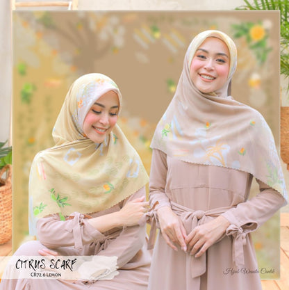 Segiempat Citrus Scarf - CR72.6 Lemon