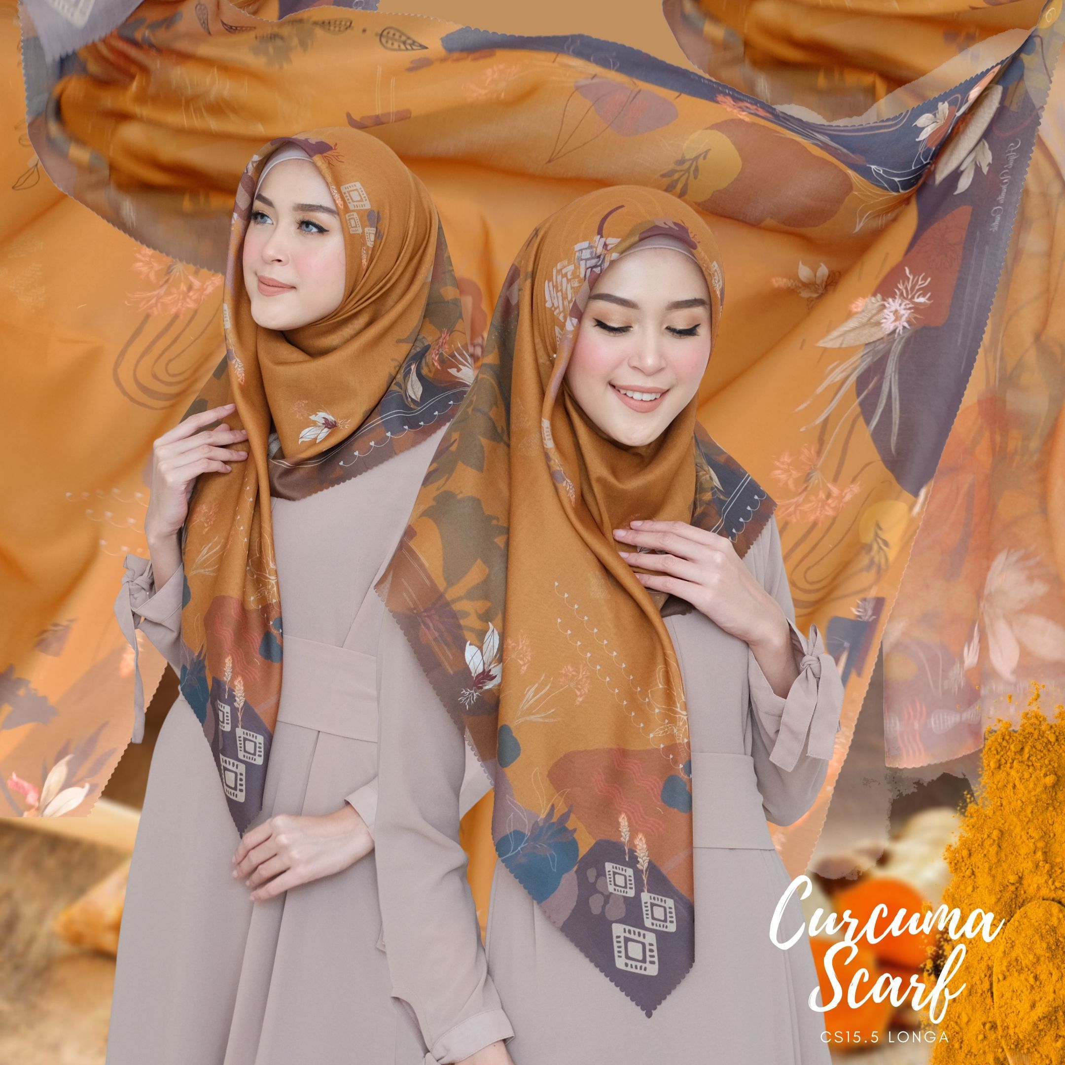 Curcuma Scarf ICY Voal - CS15.5 Longa