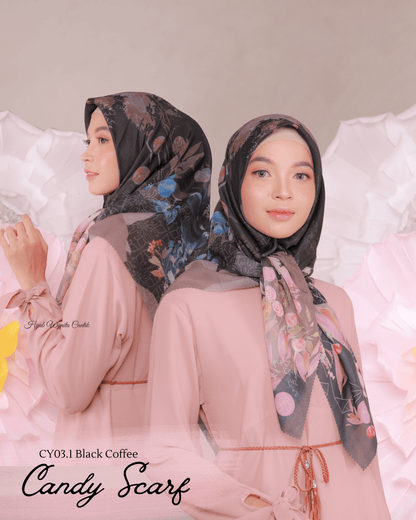 Candy Scarf Icy Voal - CY03.1 Black Coffee