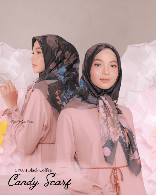 Candy Scarf Icy Voal - CY03.1 Black Coffee