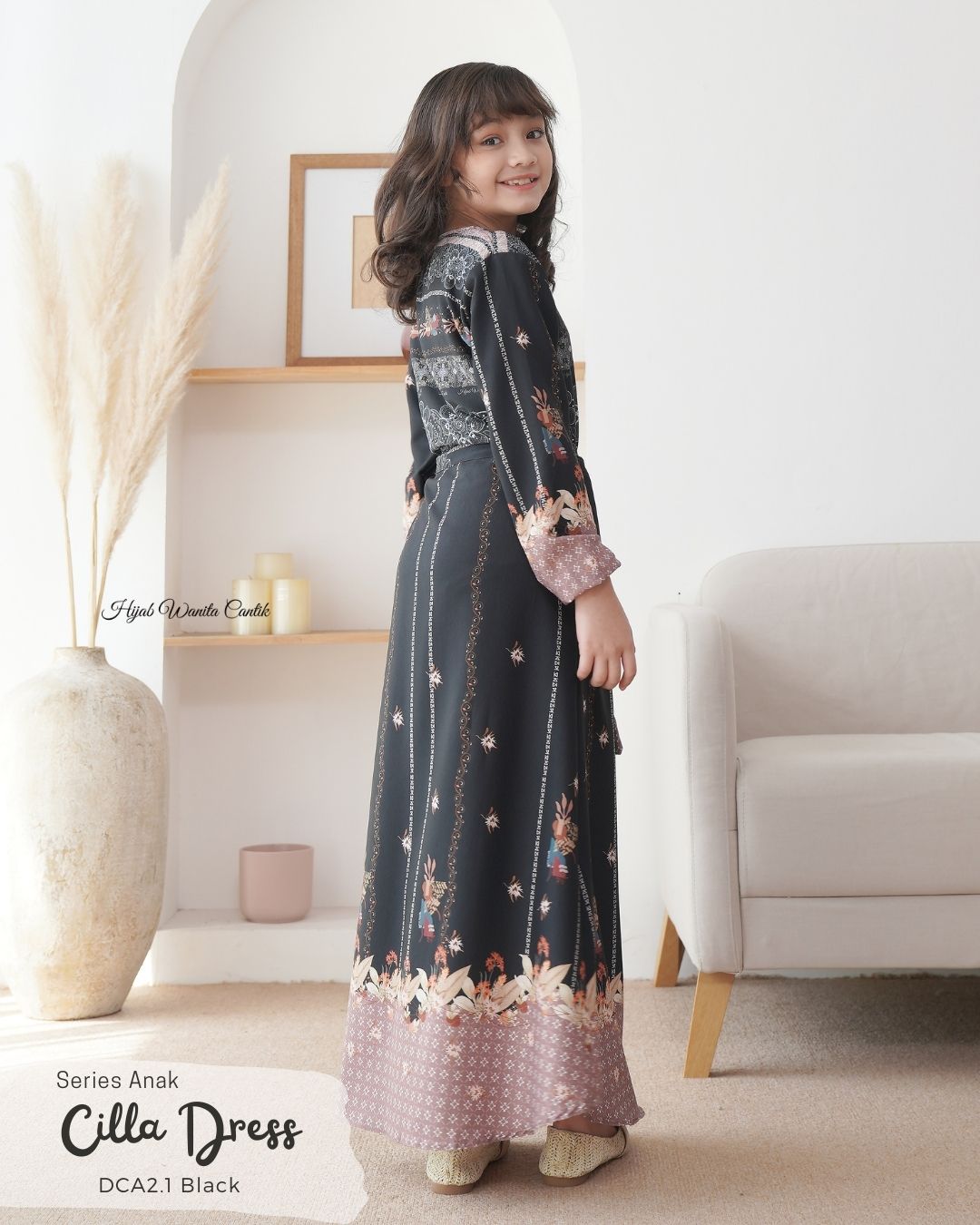[CLEARANCE SALE] Cilla Dress Anak Custom - DCA2.1 Black