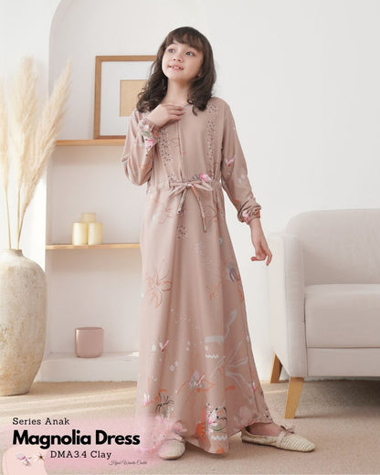 [CLEARANCE SALE] Magnolia Dress Anak Custom - DMA3.4 Clay