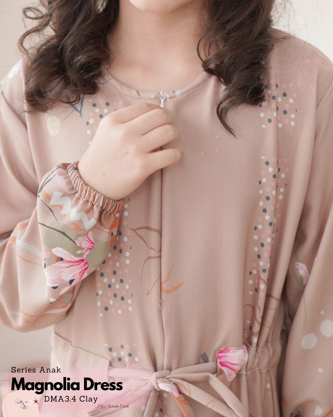 [CLEARANCE SALE] Magnolia Dress Anak Custom - DMA3.4 Clay