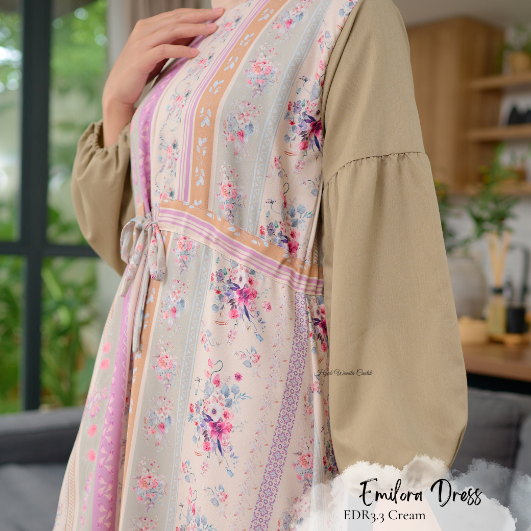 [CLEARANCE SALE] Emilora Dress - EDR3.3 Cream