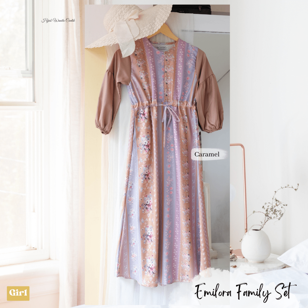 [CLEARANCE SALE] Emilora Dress Anak Custom - CDR3.1 Caramel