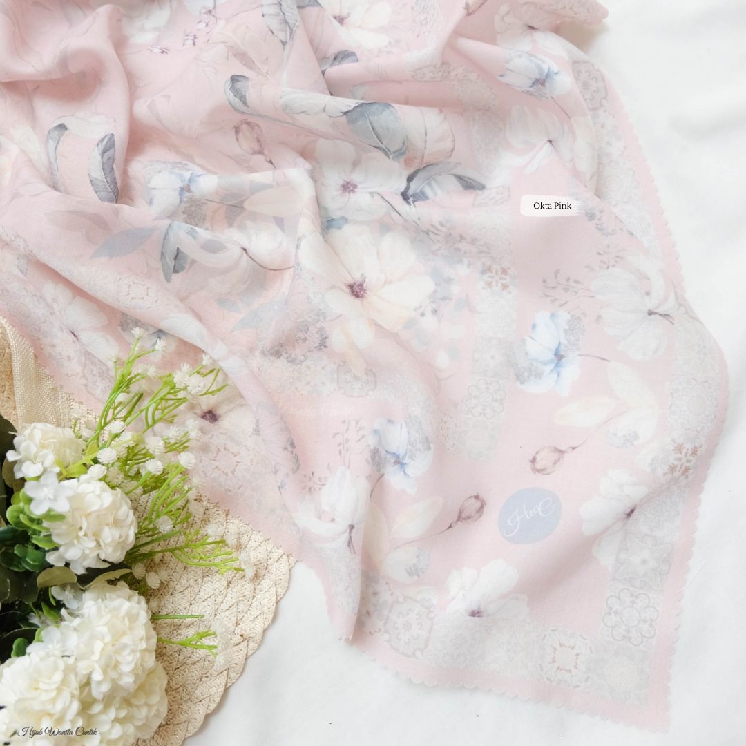 Zalya - Scarf Square Icy Voal - Okta Pink - ZY25.9