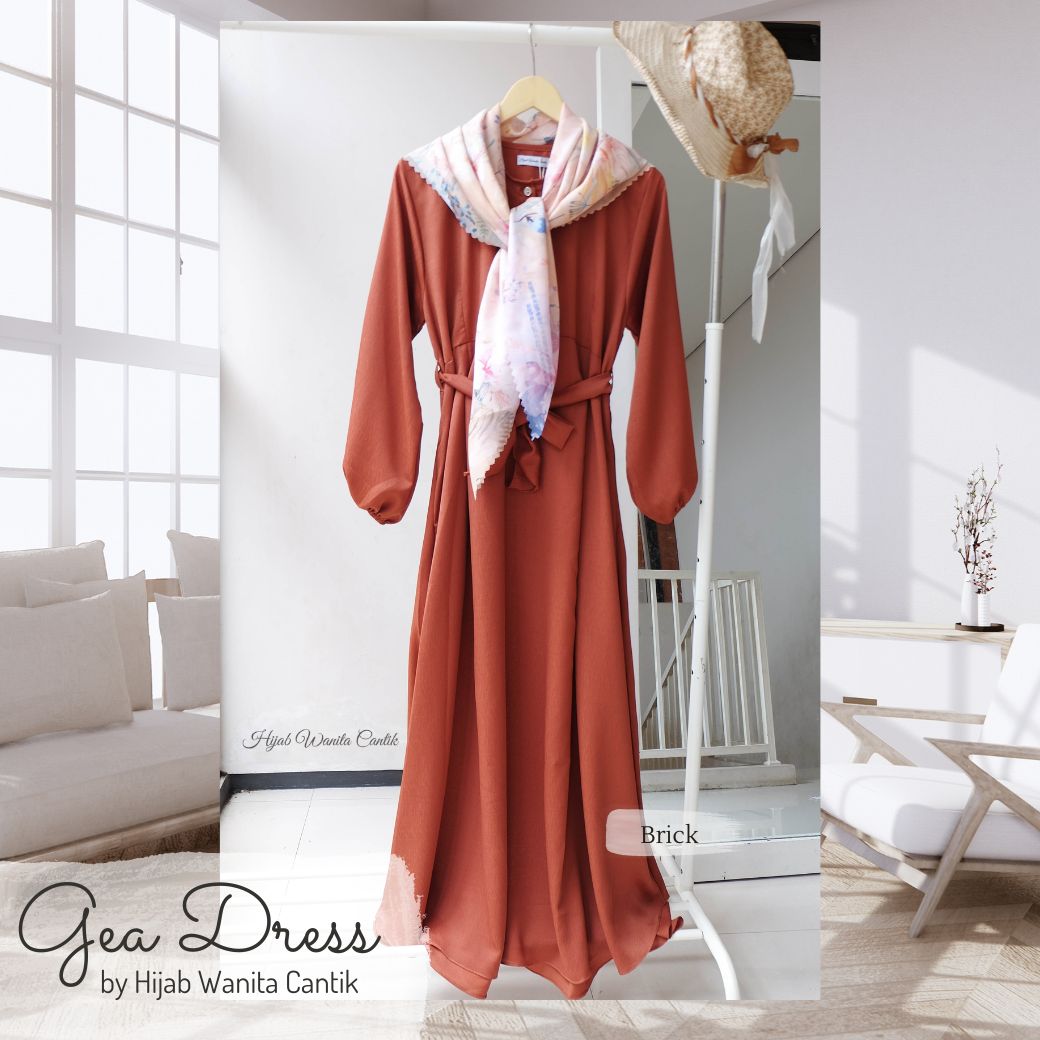 [CLEARANCE SALE] Gea Dress - GE45.4 Brick