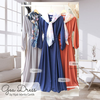 [CLEARANCE SALE] Gea Dress - GE45.1 Navy