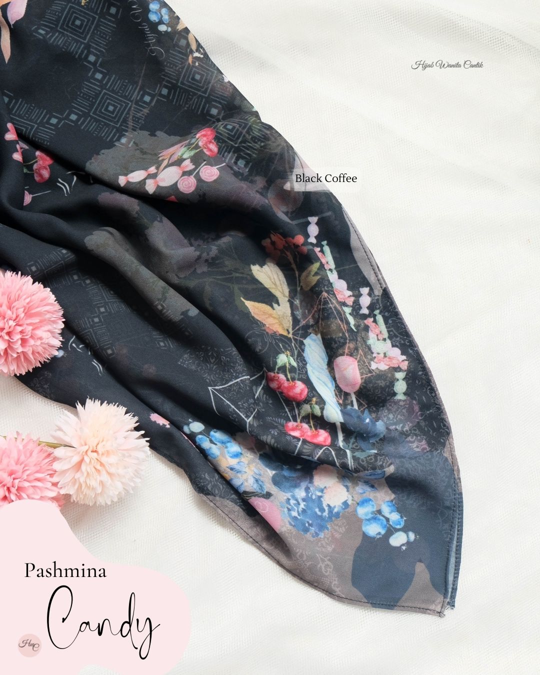 Candy - Pashmina Premium Ceruti -  Black Coffee - PM11.62