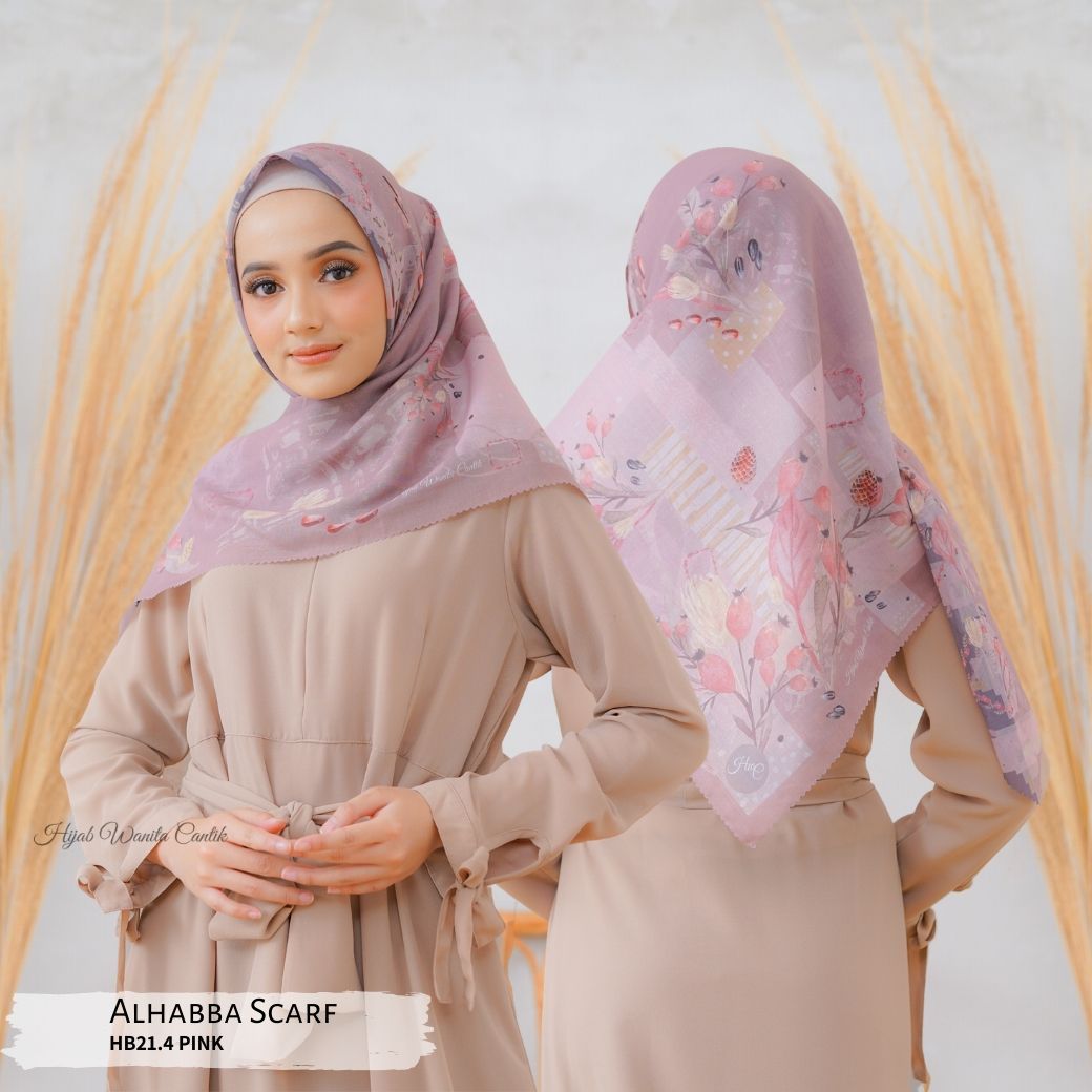 Segiempat Alhabba Scarf - HB21.4 Pink