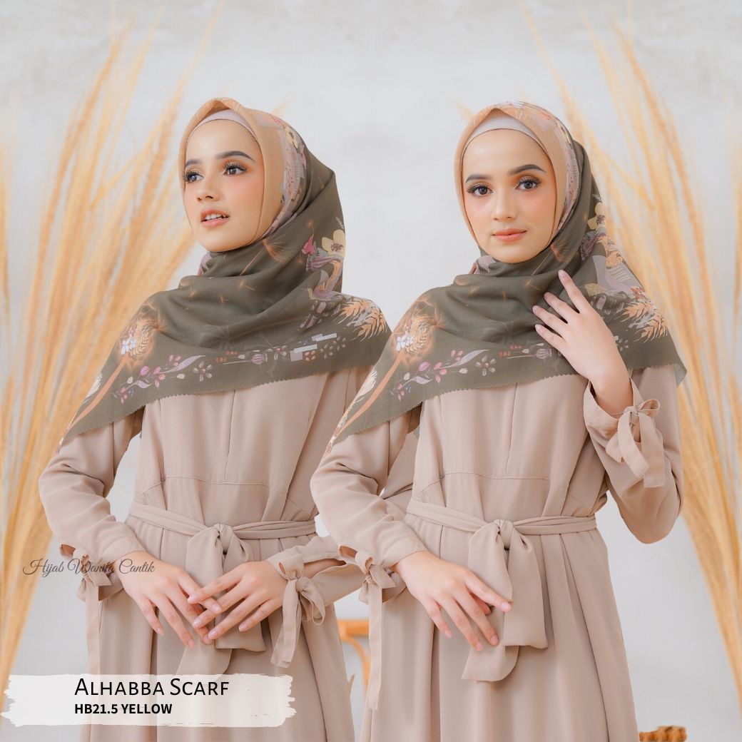 Segiempat Alhabba Scarf - HB21.5 Yellow
