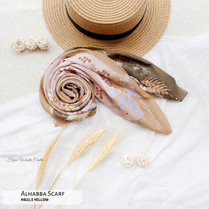 Segiempat Alhabba Scarf - HB21.5 Yellow