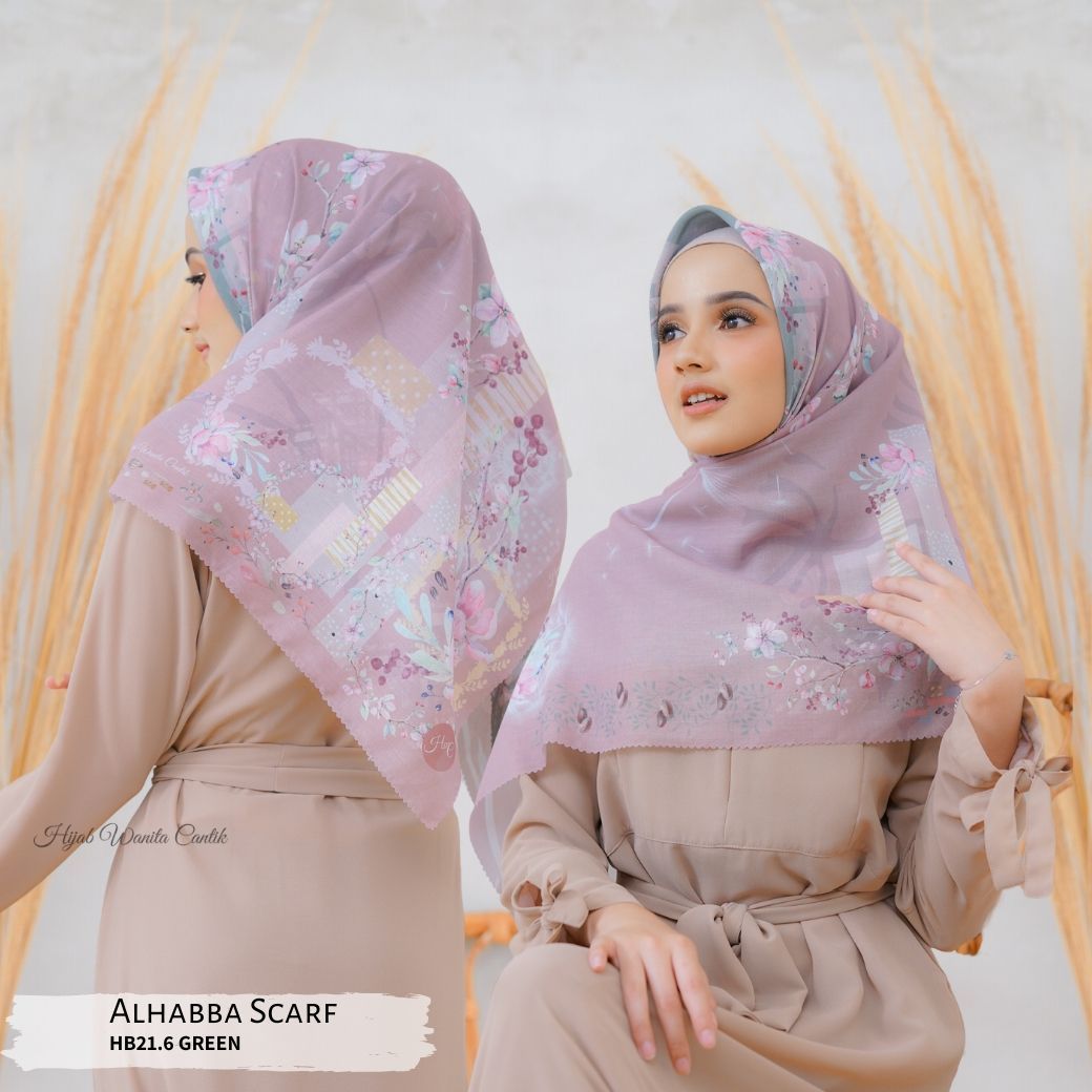 Segiempat Alhabba Scarf - HB21.6 Green