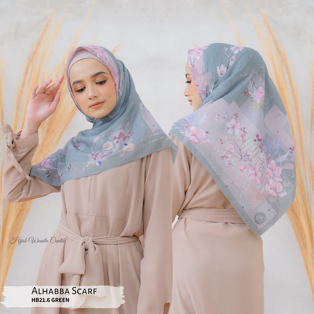Segiempat Alhabba Scarf - HB21.6 Green