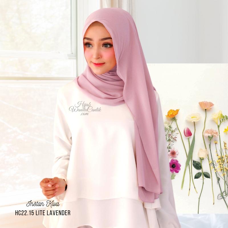 Hijab Instan Kiva - Black Blue Apricot Lavender