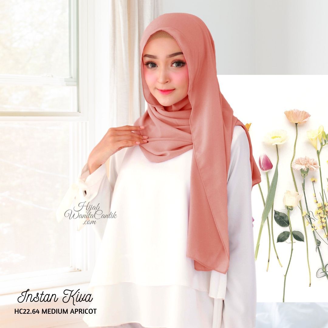 Hijab Instan Kiva - Black Blue Apricot Lavender