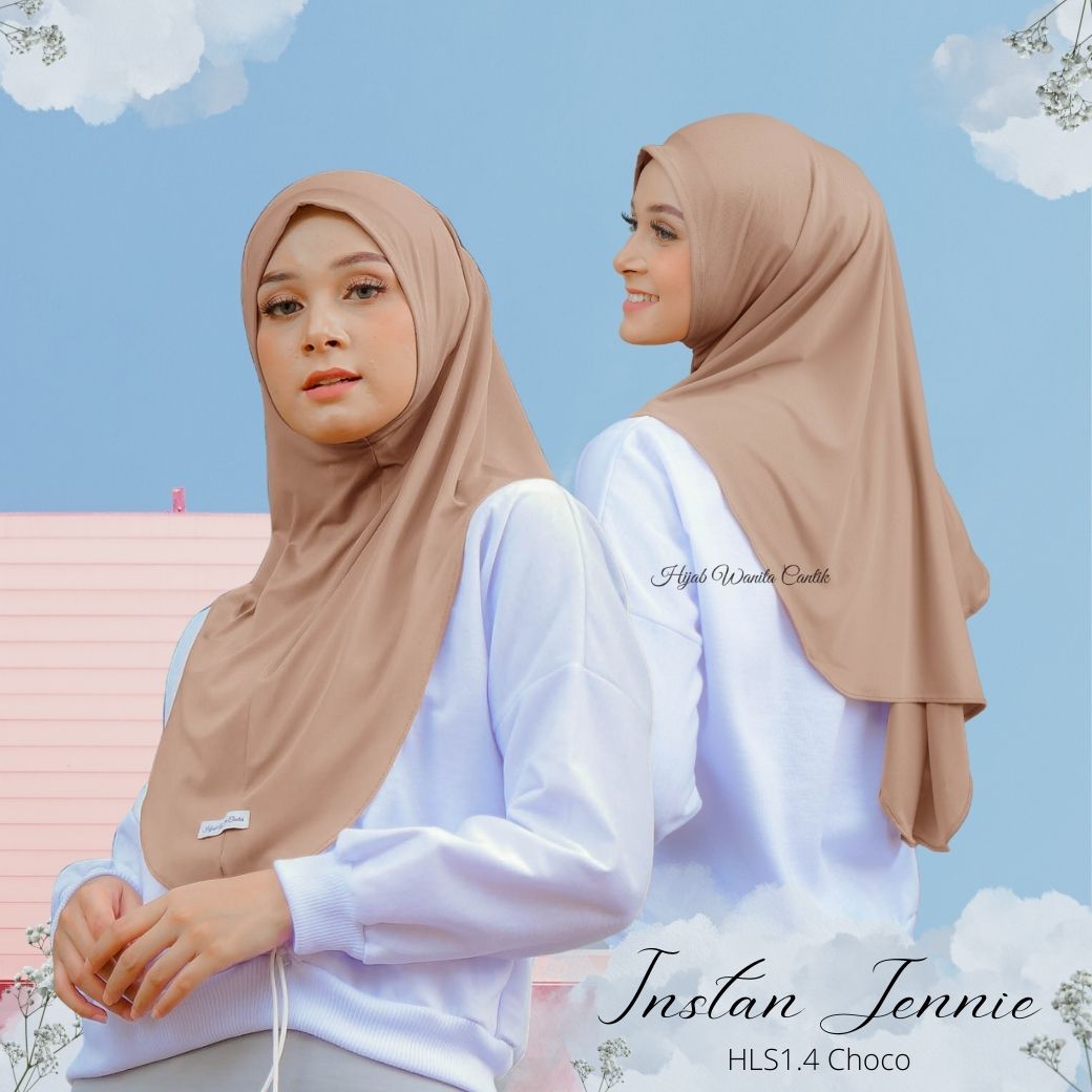 Instan Jennie Sporty Hijab - HLS1.4 Choco