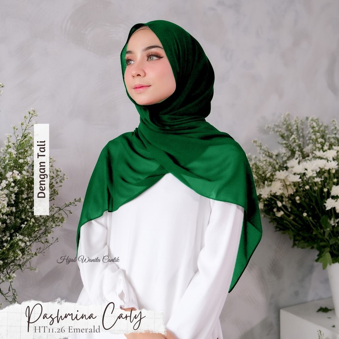 Pashmina Carly (dengan tali)  - HT11.26 Emerald