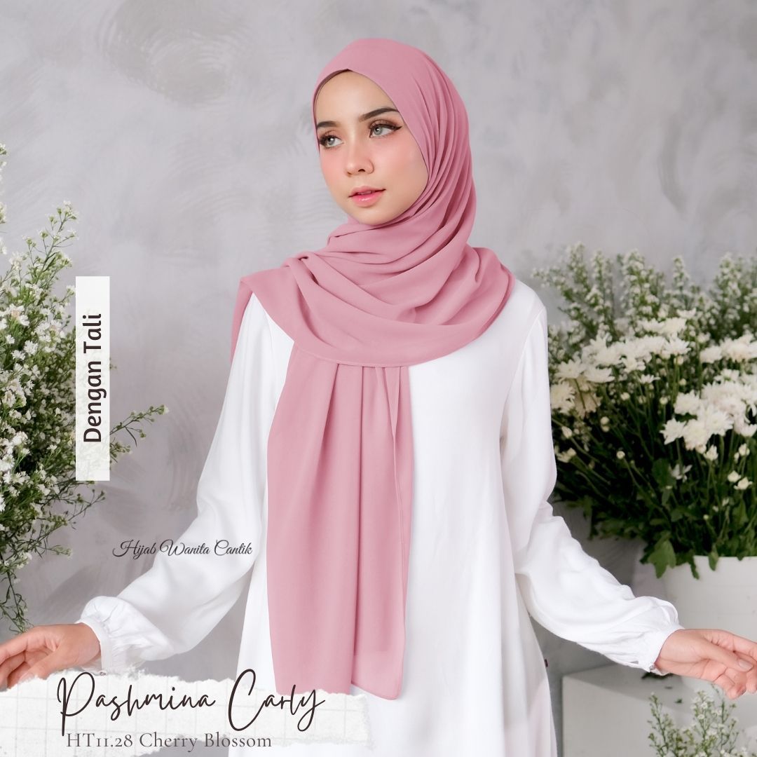 Pashmina Carly (dengan tali)  - HT11.28 Cherry Blossom