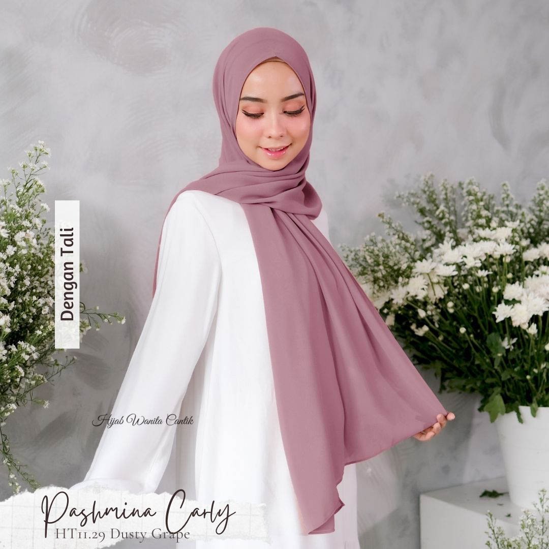 Pashmina Carly (dengan tali)  - HT11.29 Dusty Grape