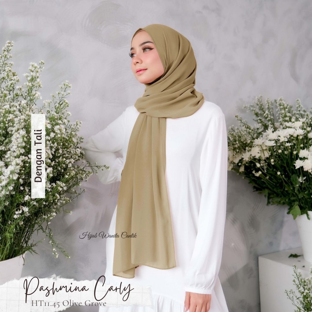 Pashmina Carly (dengan tali)  - HT11.45 Olive Grove