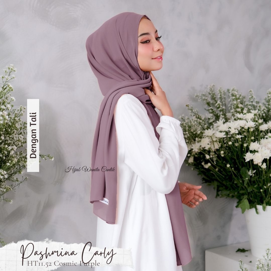 Pashmina Carly (dengan tali)  - HT11.52 Cosmic Purple