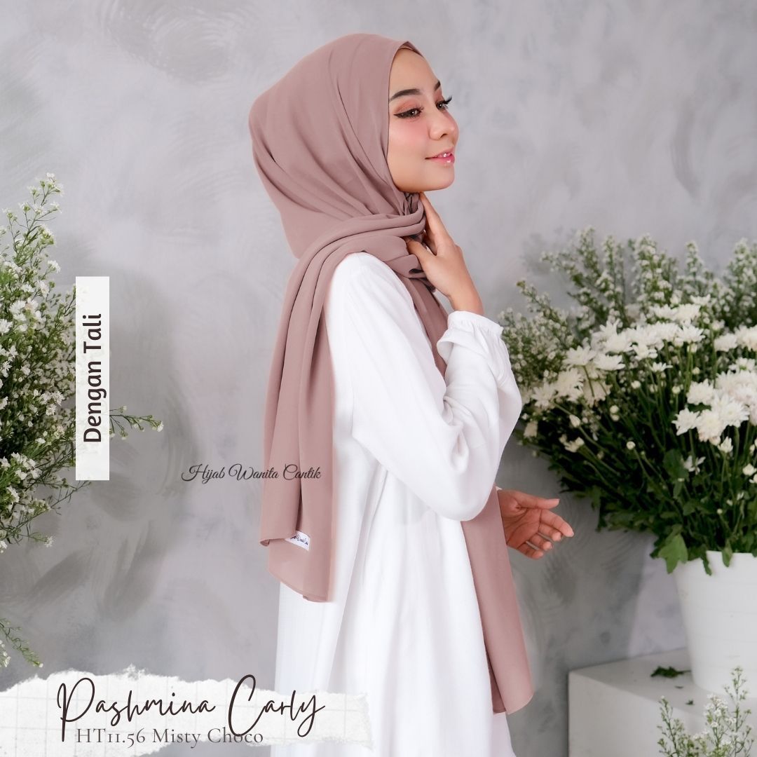 Pashmina Carly (dengan tali)  - HT11.56 Misty Choco