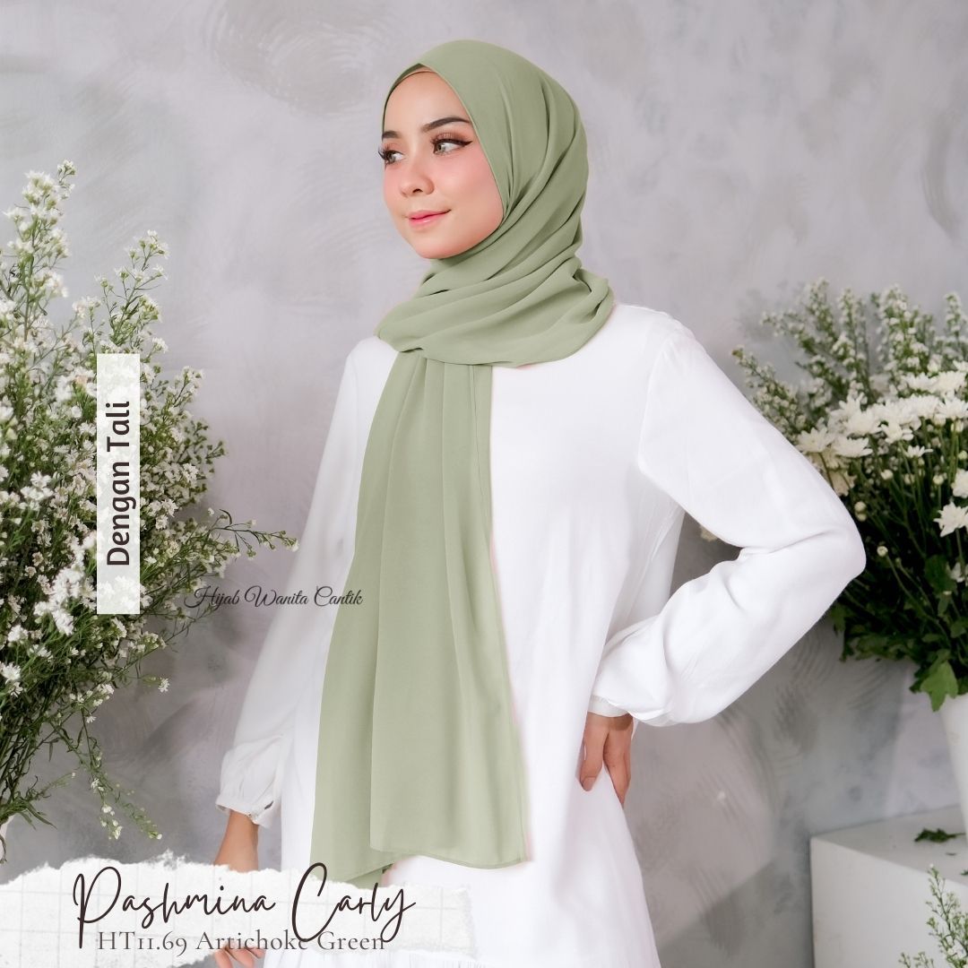 Pashmina Carly (dengan tali)  - HT11.69 Artichoke Green