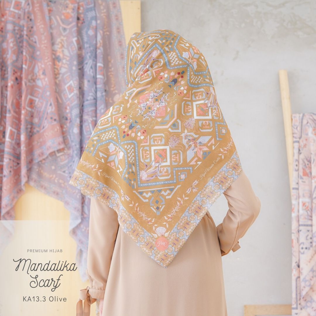 Segiempat Mandalika Scarf - KA13.3 Olive