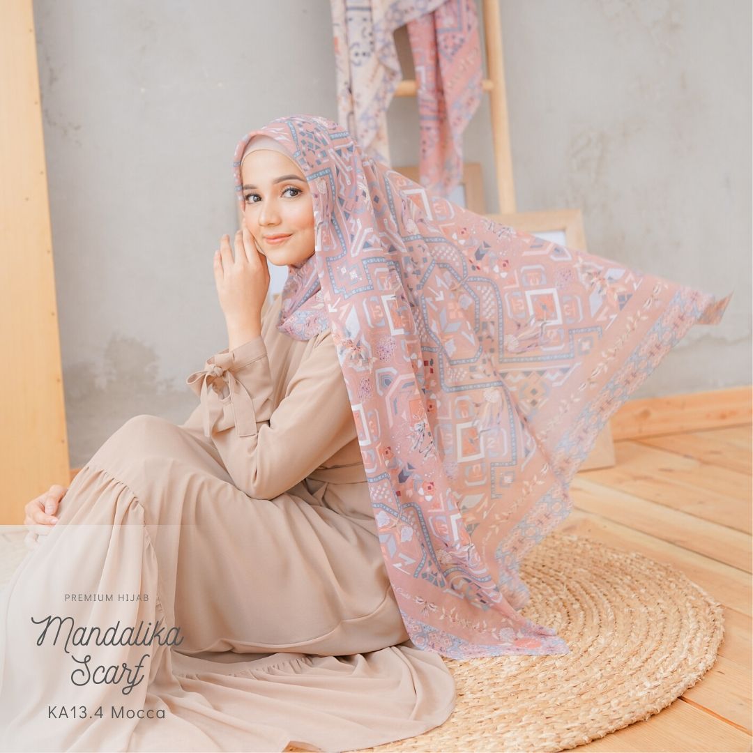 Segiempat Mandalika Scarf - KA13.4 Mocca