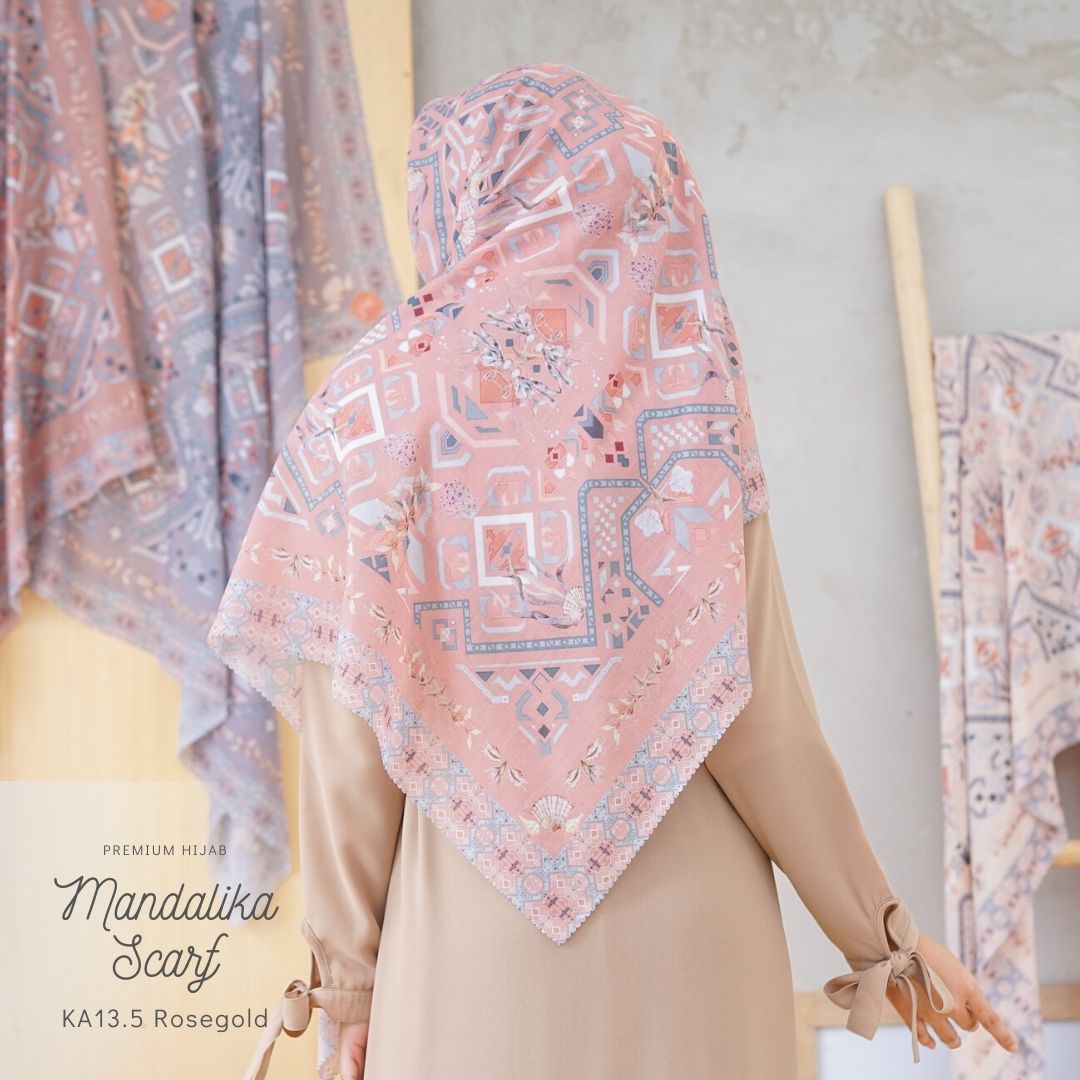 Segiempat Mandalika Scarf - KA13.5 Rosegold