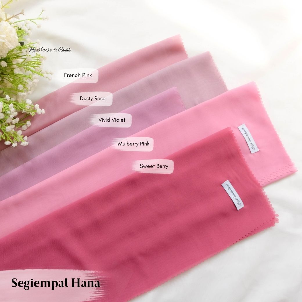 Segiempat Hana - Mulberry Pink