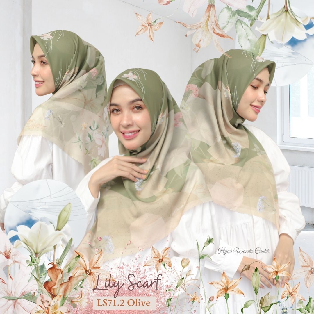 Segiempat Lily Scarf - LS71.2 Olive