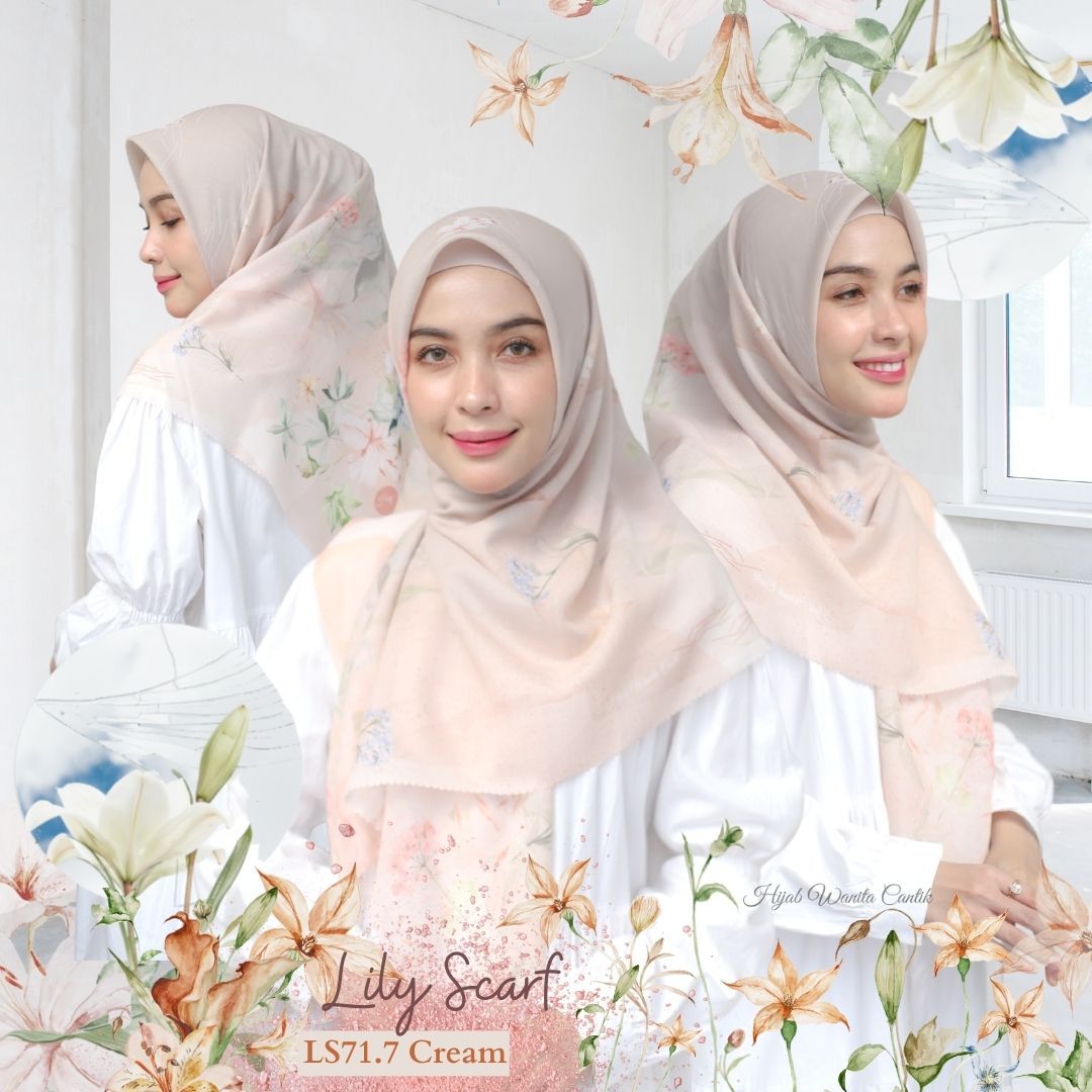 Segiempat Lily Scarf - LS71.7 Cream