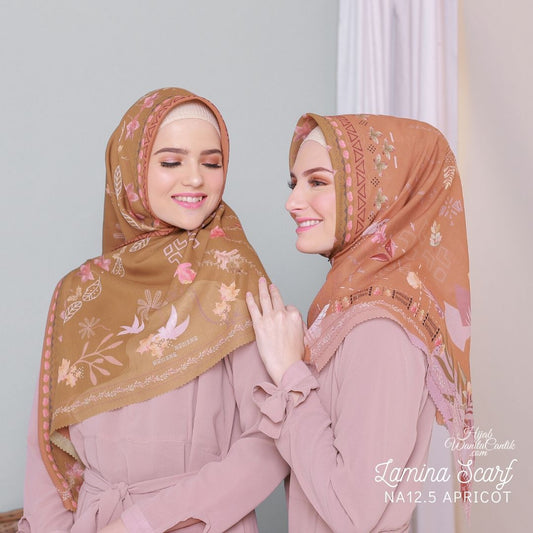 Segiempat Lamina Scarf  - NA12.5 Apricot