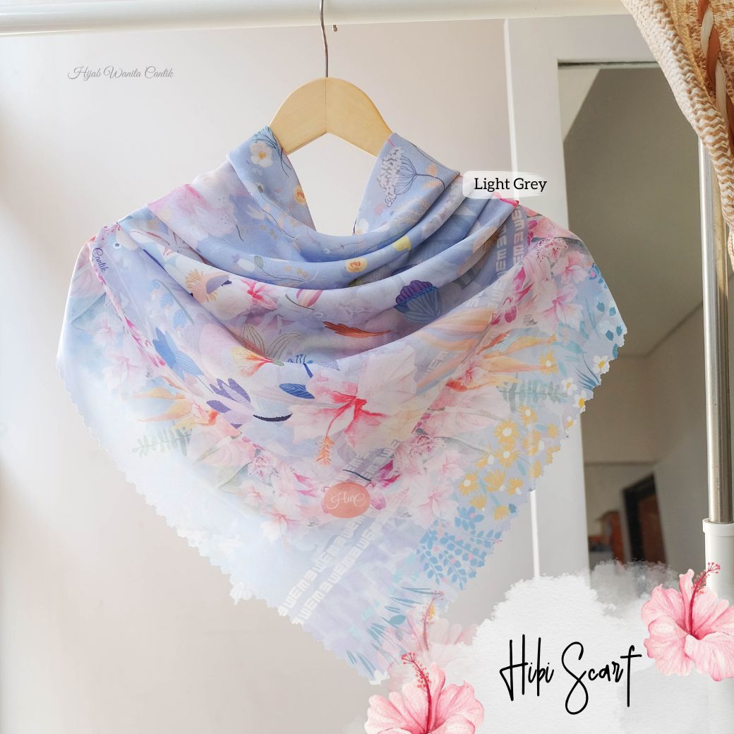 Hibi - Scarf Square Premium Polycotton - Light Grey - SH94.4