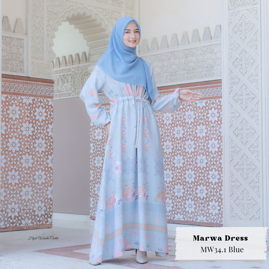 Marwa Dress - MW34.1 Blue