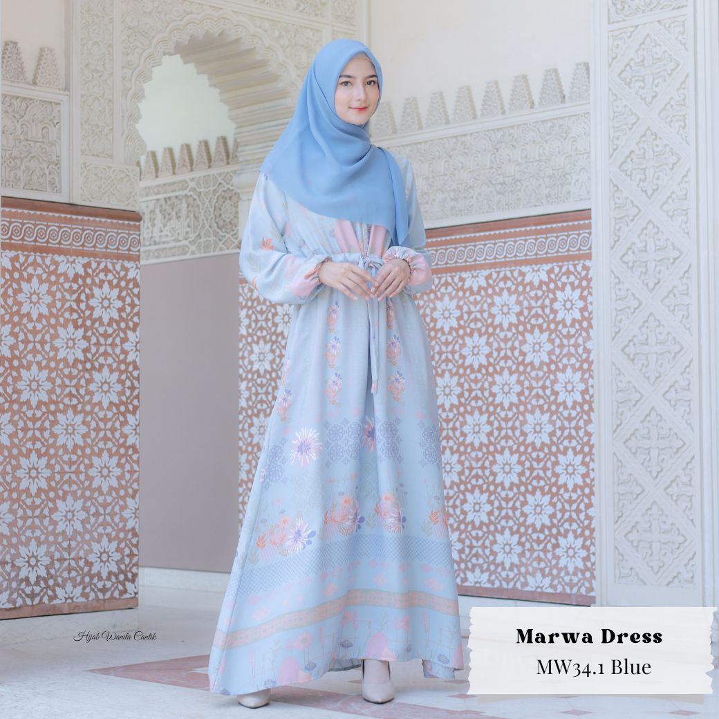 Marwa Dress - MW34.1 Blue